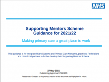 Supporting Mentors Scheme Guidance for 2021/22: (Making primary care a great place to work)
